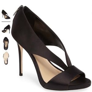 IMAGINE VINCE CAMUTO Dailey BLACK SATIN HEEL 8